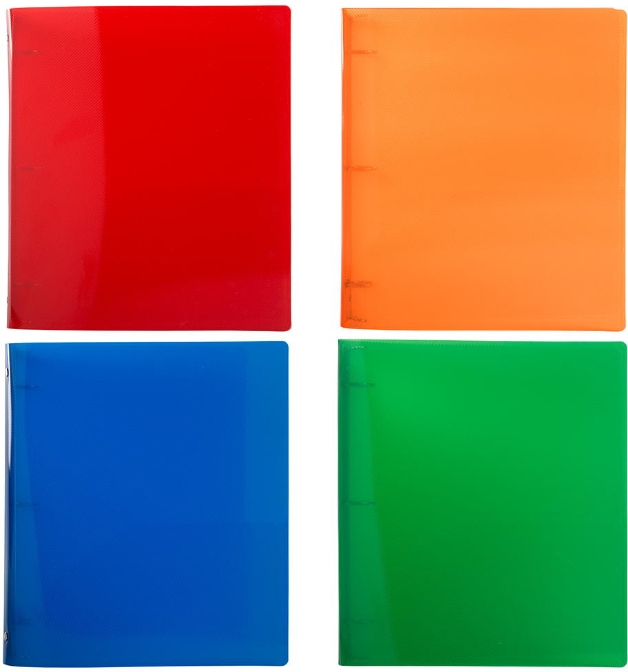 Assorted Plastic 1 Inch Binder - 4 Pack