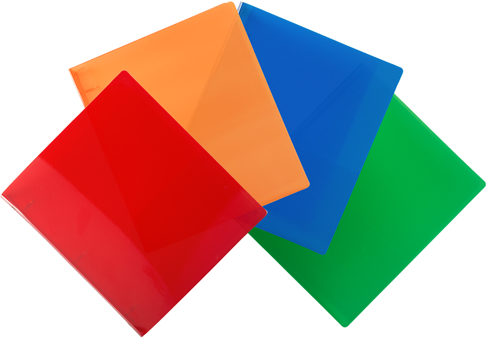 Assorted Plastic 1 Inch Binder - 4 Pack