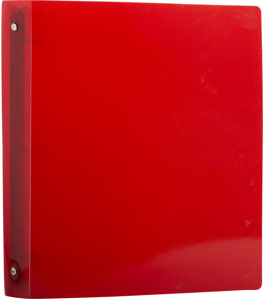 Red Plastic1 Inch 3-Ring Binder