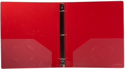 Red Plastic1 Inch 3-Ring Binder