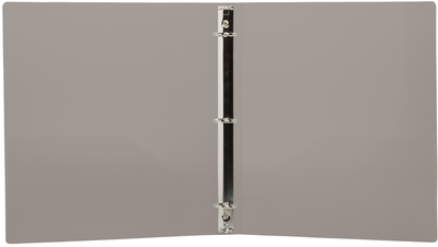 Smoke Gray Plastic 1 Inch 3-Ring Binder