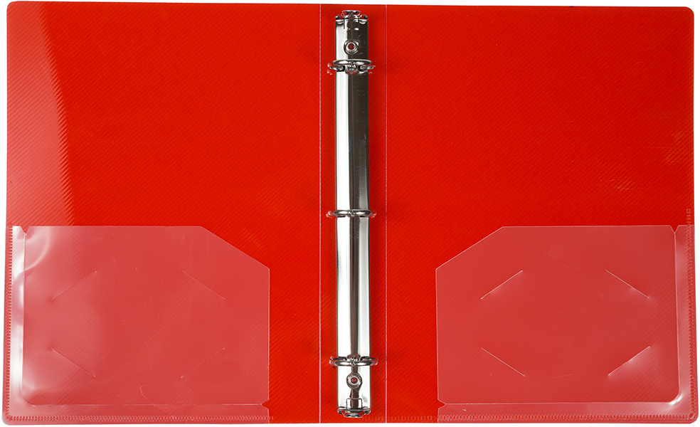Red Plastic 1 Inch 3-Ring Binder