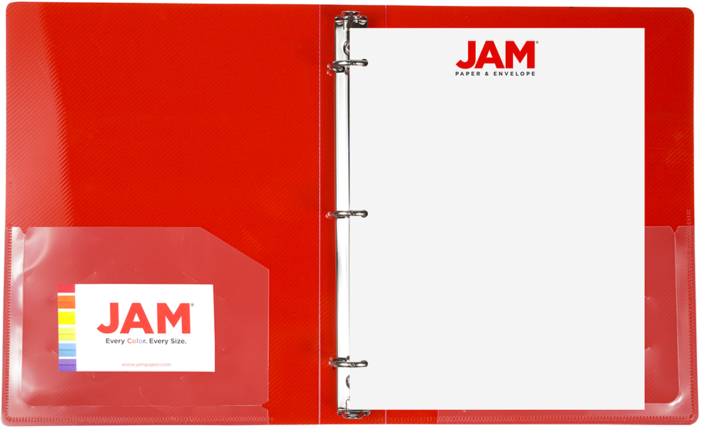 Red Plastic 1 Inch 3-Ring Binder