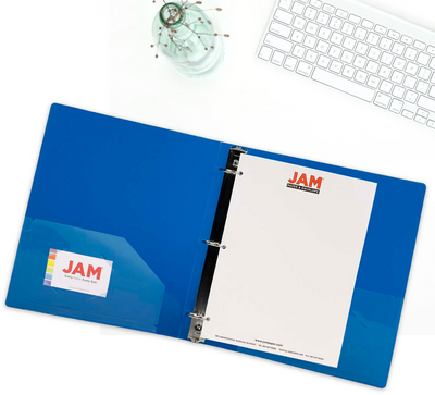 Assorted Plastic 1 1/2 Inch 3-Ring Binders - 4 Pack