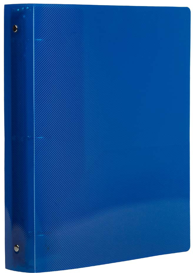 Blue Plastic 1 1/2 Inch 3-Ring Binder