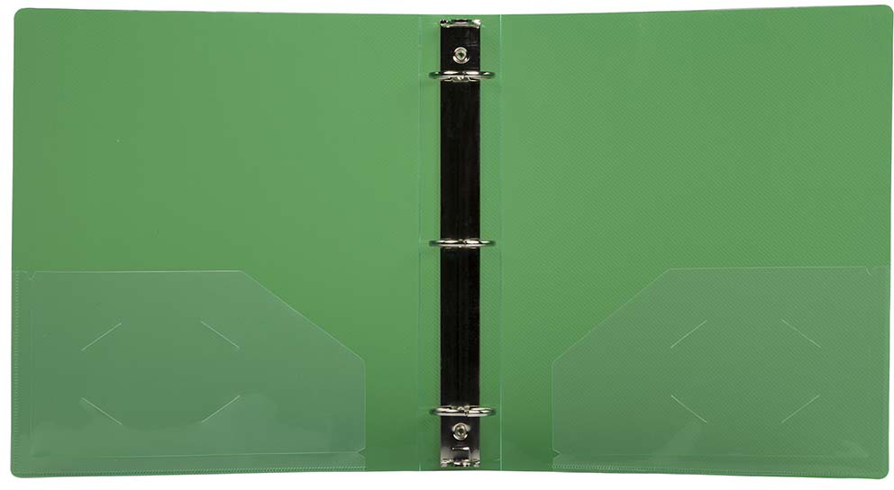 Green Plastic 1 1/2 Inch 3-Ring Binder