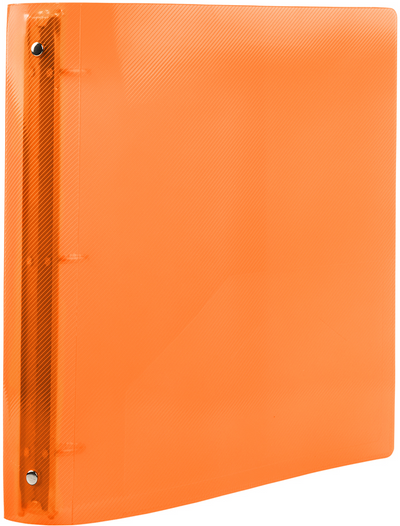 Orange Plastic 1 1/2 Inch 3-Ring Binder