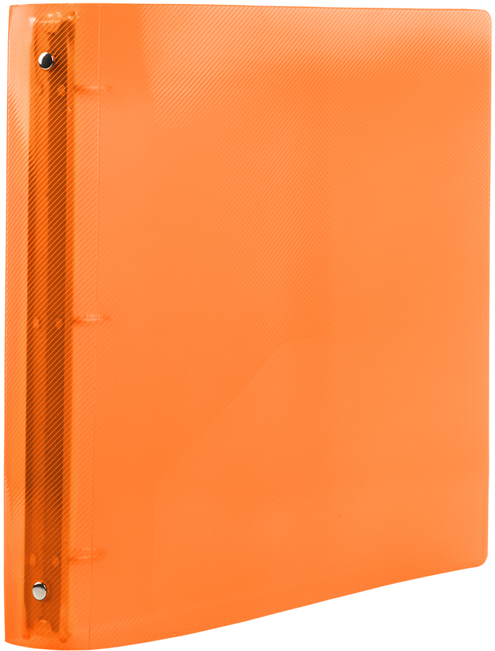 Orange Plastic 1 1/2 Inch 3-Ring Binder