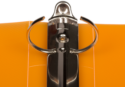 Orange Plastic 1 1/2 Inch 3-Ring Binder