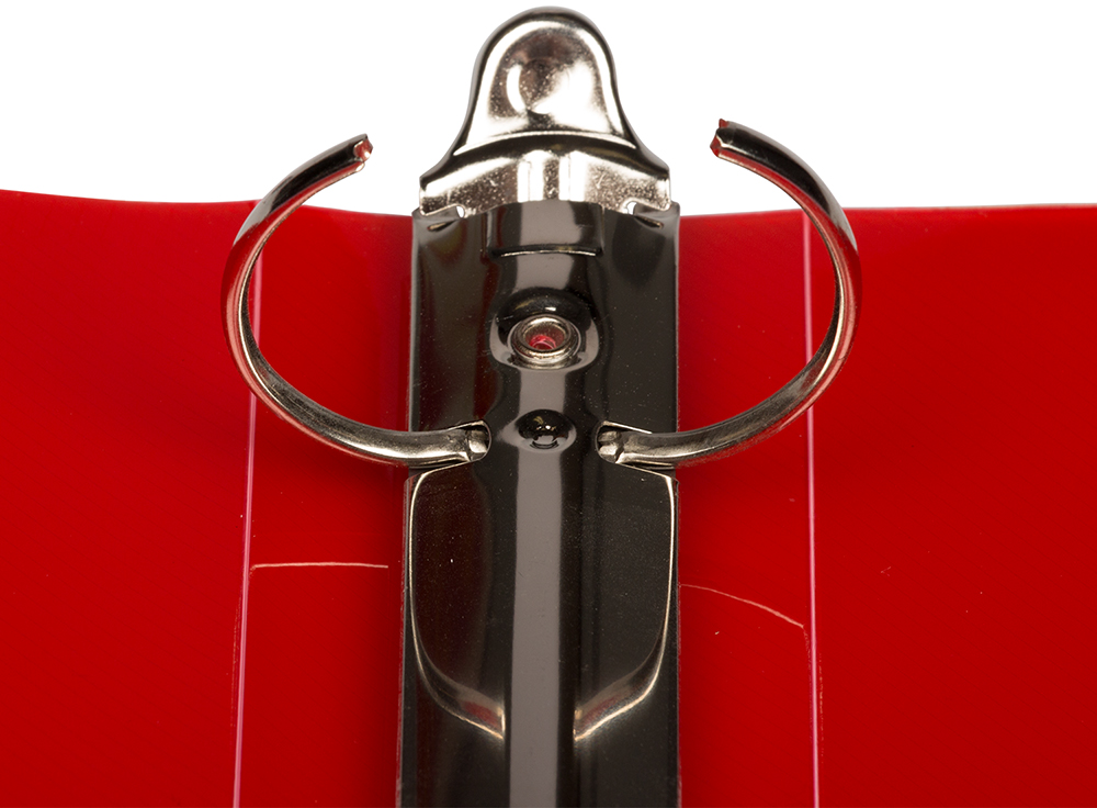 Red Plastic 1 1/2 Inch 3-Ring Binder