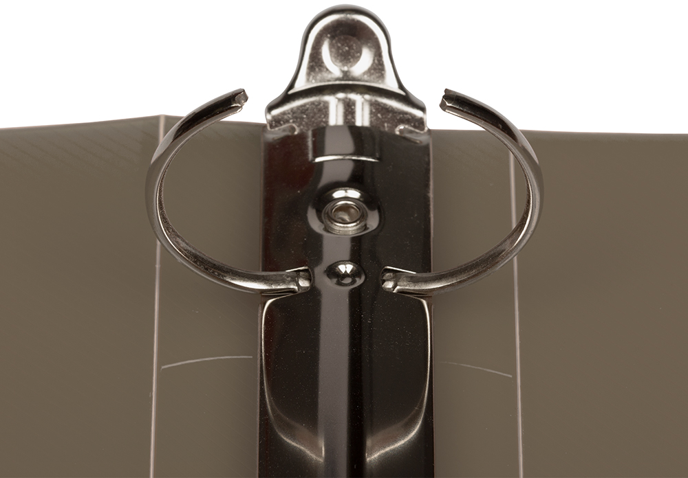 Smoke Gray Plastic 1 1/2 Inch 3-Ring Binder