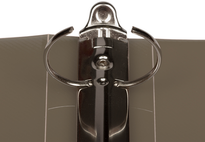 Smoke Gray Plastic 1 1/2 Inch 3-Ring Binder