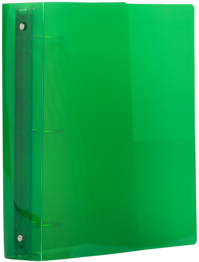 Green Plastic 2 Inch 3-Ring Binder