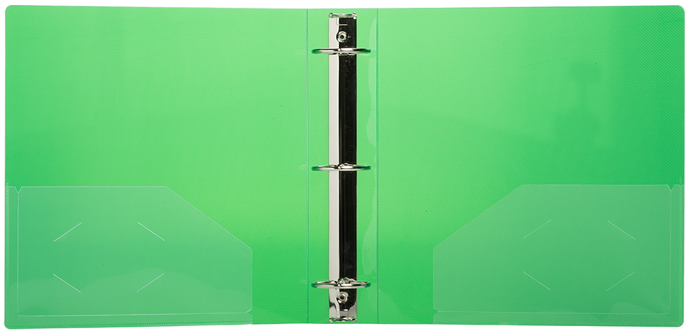 Green Plastic 2 Inch 3-Ring Binder
