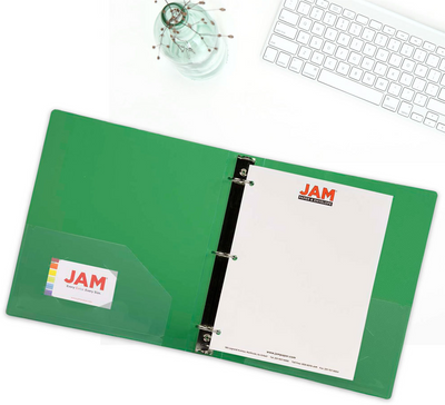 Green Plastic 2 Inch 3-Ring Binder