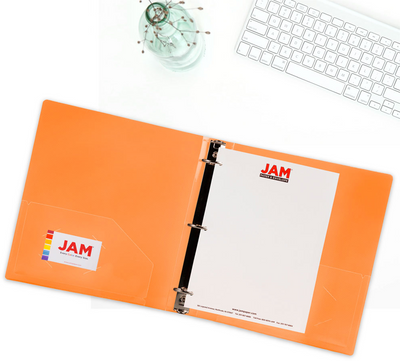 Orange Plastic 2 Inch 3-Ring Binder