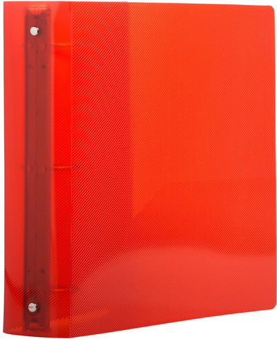 Red Plastic 2 Inch 3-Ring Binder