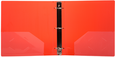 Red Plastic 2 Inch 3-Ring Binder