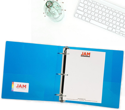 Blue Plastic 3 Inch 3-Ring Binder