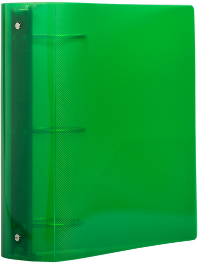 Green Plastic 3 Inch 3-Ring Binder
