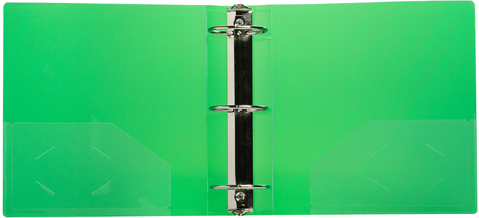Green Plastic 3 Inch 3-Ring Binder