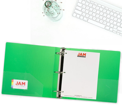 Green Plastic 3 Inch 3-Ring Binder