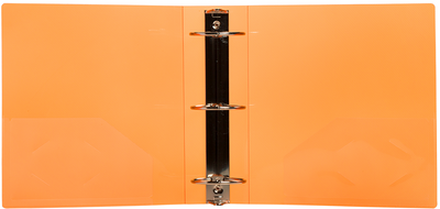 Orange Plastic 3 Inch 3-Ring Binder