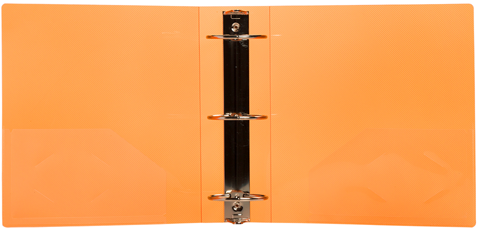 Orange Plastic 3 Inch 3-Ring Binder