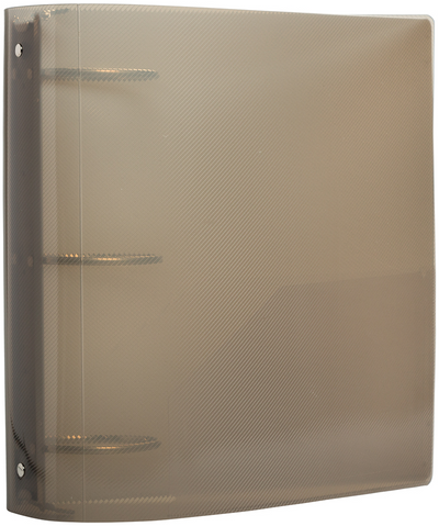 Smoke Gray Plastic 3 Inch 3-Ring Binder