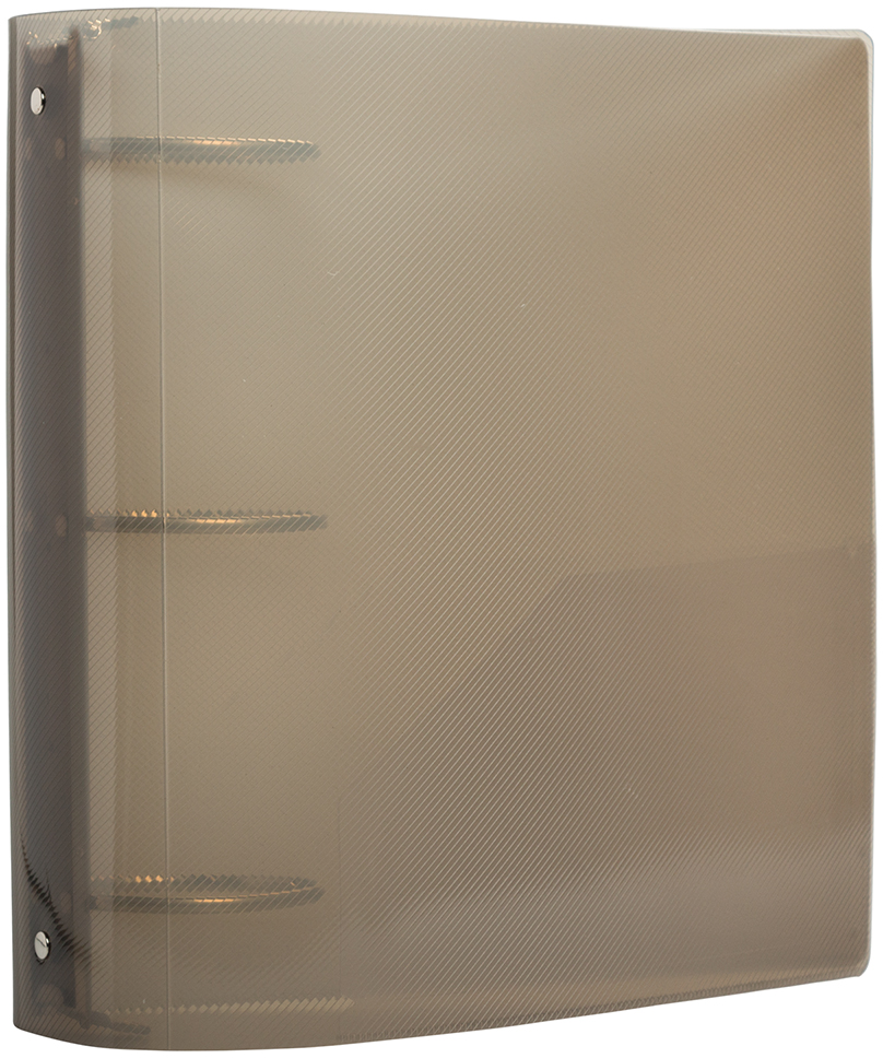 Smoke Gray Plastic 3 Inch 3-Ring Binder