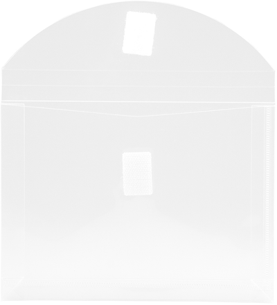 Clear 5 1/2 x 7 1/2 Index Booklet with 1" Expansion Plastic Envelopes with Hook and Loop Closure