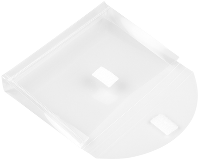 Clear 5 1/2 x 7 1/2 Index Booklet with 1" Expansion Plastic Envelopes with Hook and Loop Closure
