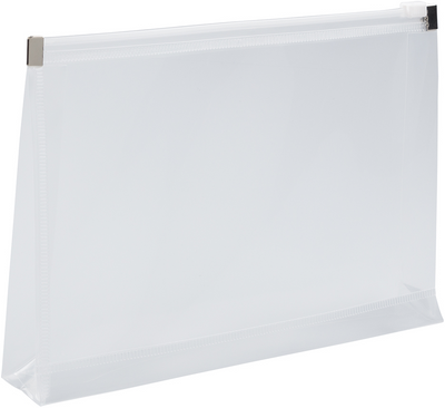 Clear 5 1/4 x 8 x 1 1/4 Booklet Plastic Envelopes with Zip Closure
