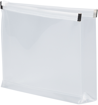 Clear 5 1/4 x 8 x 1 1/4 Booklet Plastic Envelopes with Zip Closure