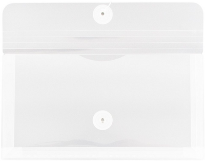 Clear #10 Business Plastic Envelopes (5 1/4 x 10) with Button & String