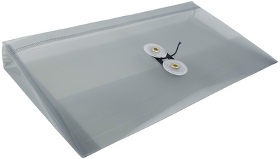 Smoke #10 Business Plastic Envelopes (5 1/4 x 10) with Button & String