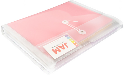 Clear Letter Booklet with 2 Dividers Plastic Envelopes (9 3/4 x 13) with Button & String