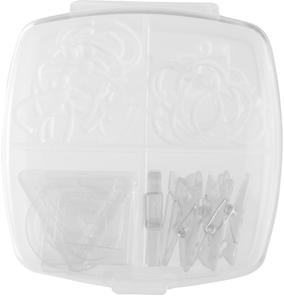 Clear Medium Office Clip Box - 24 Pack