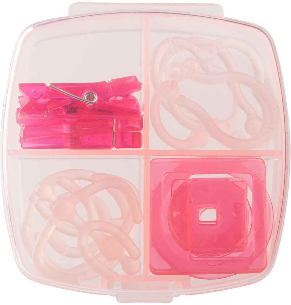 Pink Medium Office Clip Box - 24 Pack
