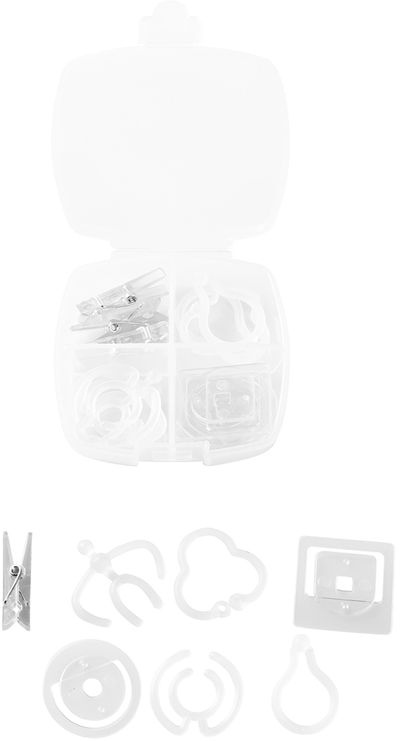 Clear Small Office Clip Box - 16 Pack