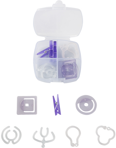Purple Small Office Clip Box - 16 Pack