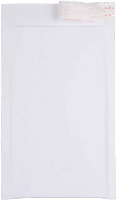 White Kraft #00 Bubble Mailer (5 x 8 1/2) with Peel & Seal