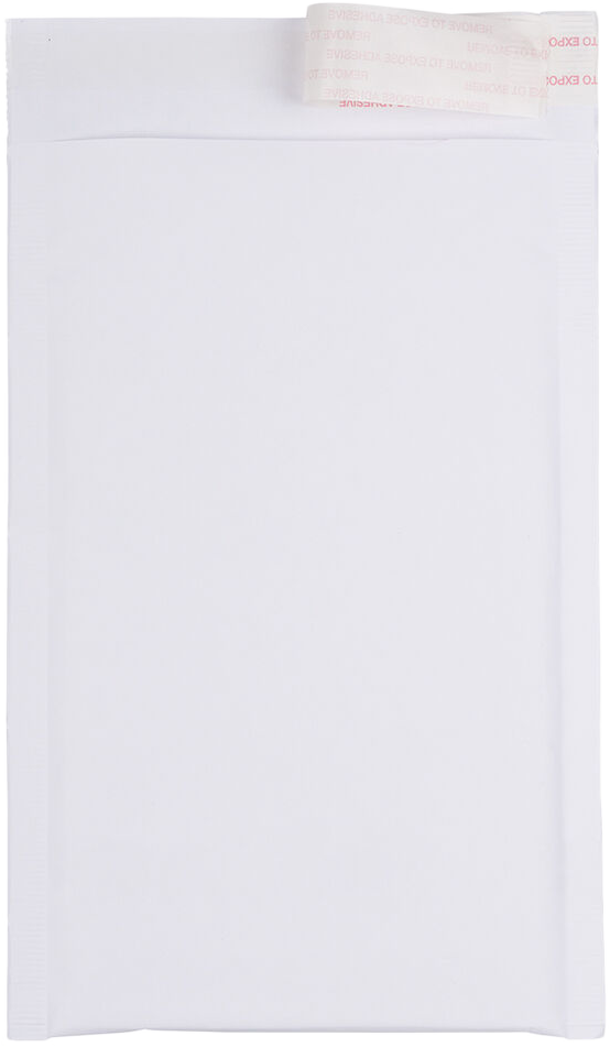White Kraft #00 Bubble Mailer (5 x 8 1/2) with Peel & Seal