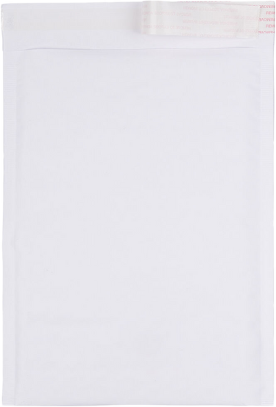 White Kraft 80lb 7 1/4 x 10 1/2 Bubble Mailer with Peel & Seal