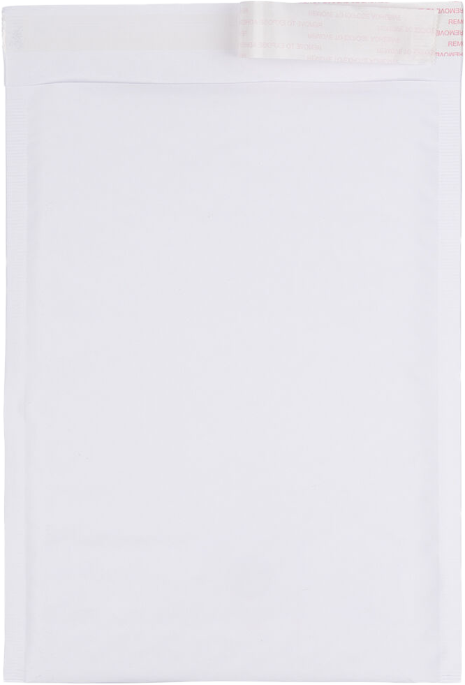 White Kraft 80lb 7 1/4 x 10 1/2 Bubble Mailer with Peel & Seal