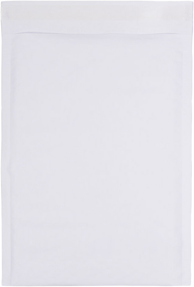 White Kraft 80lb 7 1/4 x 10 1/2 Bubble Mailer with Peel & Seal
