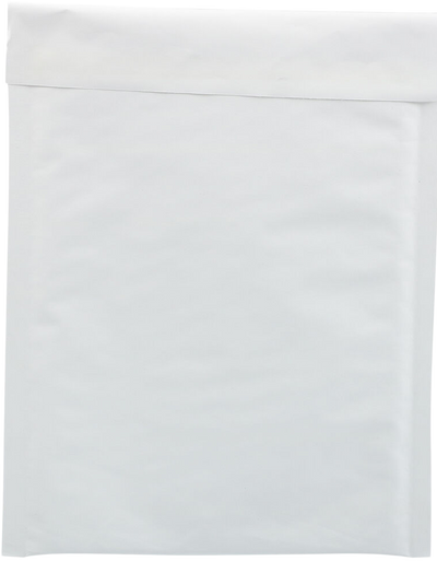 White Kraft 80lb 7 1/4 x 10 1/2 Bubble Mailer with Peel & Seal