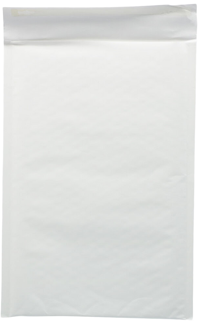 White Kraft 80lb 8 1/2 x 13 Bubble Mailer with Peel & Seal