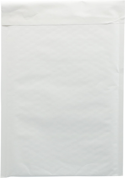White Kraft 80lb 8 1/2 x 13 Bubble Mailer with Peel & Seal