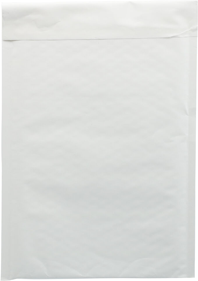 White Kraft 80lb 8 1/2 x 13 Bubble Mailer with Peel & Seal
